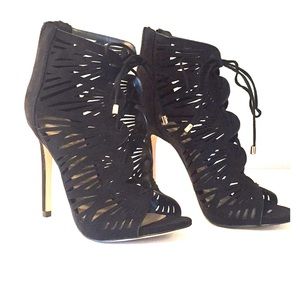 Aldo Black Lace Up Heel